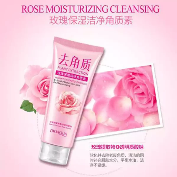 اسکراب لایه بردار صورت گل رز بیوآکوا BIOAQUA ROSE PLANT